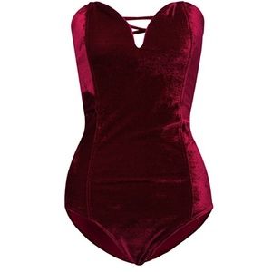 NWOT Red Velvet Body Suit